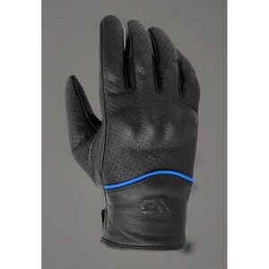 New Unisex WD Motorsports Vegas Biker Gloves Blue/black Sz 3 XL